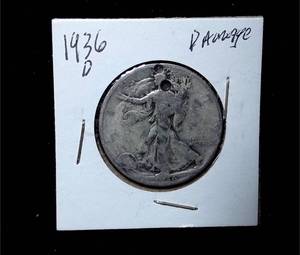 lot 184 image: 1936-D Walking Liberty Half Dollar