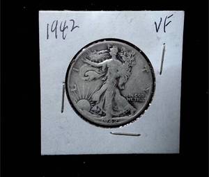 lot 188 image: 1942 Walking Liberty Half Dollar