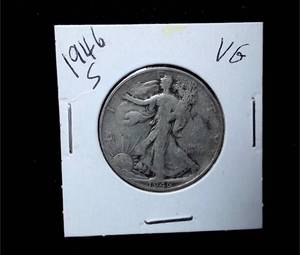 lot 194 image: 1946-S Walking Liberty Half Dollar