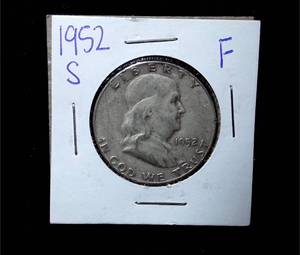 lot 197 image: 1952-S Franklin Half Dollar
