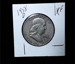 lot 203 image: 1958-D Franklin Half Dollar