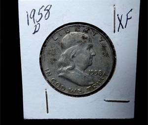 lot 204 image: 1958-D Franklin Half Dollar