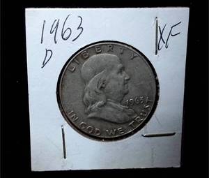lot 208 image: 1963-D Franklin Half Dollar
