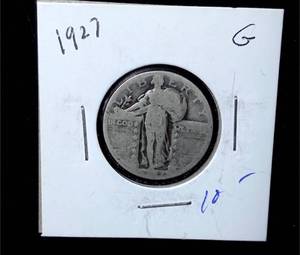 lot 214 image: 1927 Standing Liberty Quarter