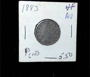 lot 226 image: 1883 Liberty Nickel, no cents