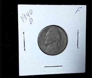 lot 258 image: 1940-D Buffalo Nickel