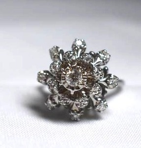 lot 106 image: .46cttw Diamond Cluster Ring in 14k White Gold