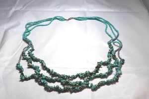 lot 120 image: Double Strand Turquoise Beaded Necklace