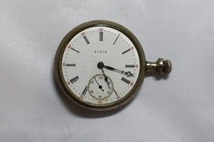 lot 128 image: 1909 ELGIN Pocket Watch Movement 13591885