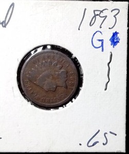 lot 271 image: 1893 Indian Head Penny