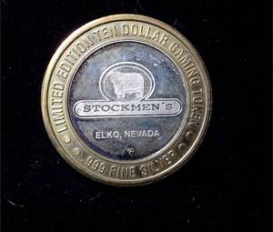 lot 291 image: Stockmens $10 Gaming Token