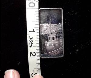 lot 303 image: 1 troy oz .999 Fine Silver America the Beautiful Bar