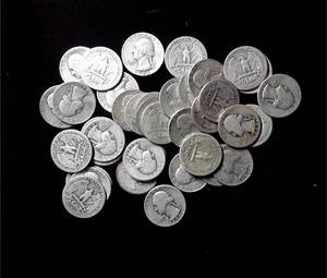 lot 318 image: $10 Mixed Mints, Dates  Conditions Washington Quarters