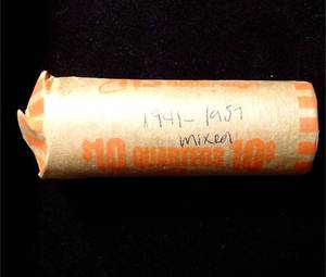 lot 319 image: $10 1941-1957 Mixed Mints, Dates and Conditions Washington Quarters