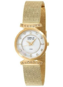 lot 135 image: NEW Hamlin Womens Gold Stainless Steel Crystal Accented Wristwatch