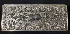 lot 342 image: Vintage GODINGER Intricate Silver Plated Jewelry Box with Mirror