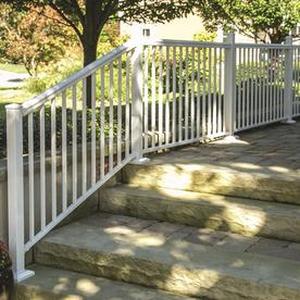 lot 18737 image: FREEDOM Cambridge 42-in White Aluminum Porch Railing Kit