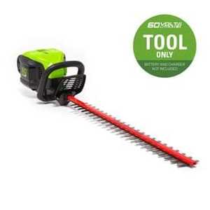 lot 18752 image: Greenworks Pro 60-volt 26-in Dual Cordless Hedge Trimmer (Battery Not Included)