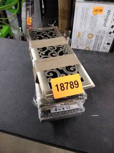 lot 18789 image: lot of metal floor vents 4 pcs