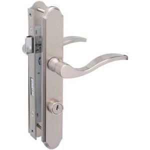 lot 18792 image: Serenade Mortise Storm Door Lever, Satin Nickel