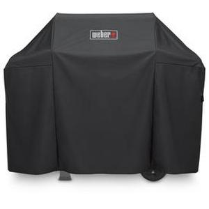lot 18817 image: Weber 51-in x 42-in Black Polyester Gas Grill Cover Fits Models Spirit 300