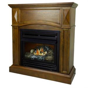 lot 18849 image: Pleasant Hearth 36 in. Natural Gas Compact Heritage Vent Free Fireplace System 20,000 BTU