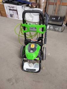 lot 18856 image: greenworks pressure washer 2000 psi