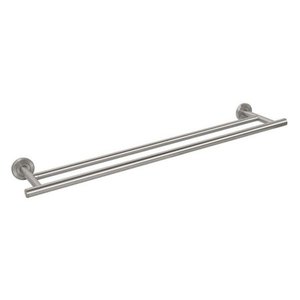 lot 18867 image: Gatco 4294 24-Inch Latitude II Double Towel Bar, Satin Nickel