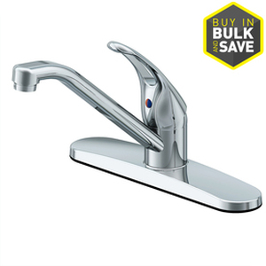 lot 18875 image: Project Source Chrome 1-Handle Low-Arc Kitchen Faucet