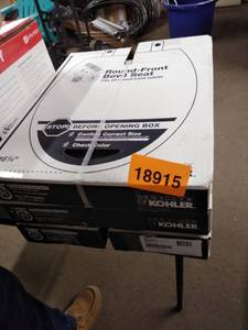 lot 18915 image: kohler round front bowl toilet seat 3 boxes