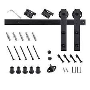 lot 18772 image: rb rellabilt interior barn hardware kit matte black finish 78 inch