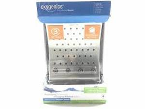 lot 18823 image: Oxygenics Curve 1,8 Gpm Brushed Nickel Rain Shower Head Model 43588