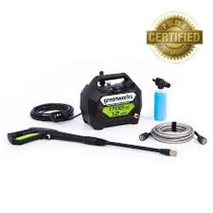 lot 18861 image: greenworks portable electric pressure washer 1700 psi