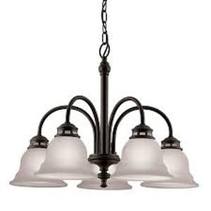 lot 18865 image: Project Source Fallsbrook 5-light Dark Oil-rubbed Bronze Chandelier Fd10-055