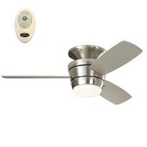 lot 18872 image: Mazon 44-in Brushed Nickel Flush Mount Indoor Ceiling