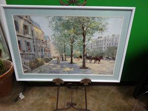 lot 17434 image: Art of Horse and Carriage Street Scene