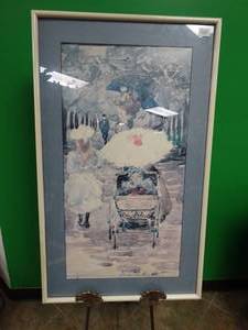 lot 17435 image: Signed Artwork of Woman with Children