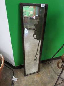 lot 17459 image: Wooden Frame Full Body Mirror