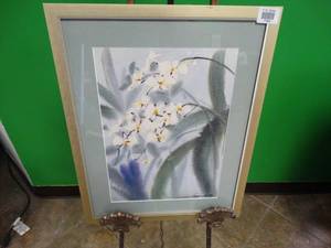 lot 17464 image: Floral Artwork by Henry Choo