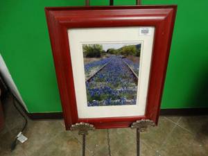 lot 17474 image: Flowers on Railroad Tracks Art