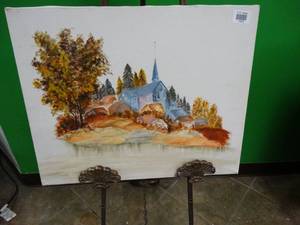 lot 17479 image: Scenic Artwork on Canvas