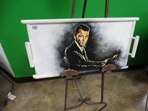 lot 17481 image: Painted Portrait on Tray by G. Bucher