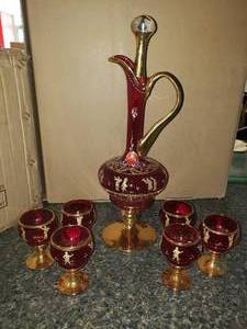 lot 17484 image: Ardalt Pitcher with 6 Cups Made in Italy