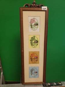 lot 17501 image: Seasonal Barn Cross Stitch Art