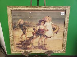 lot 17523 image: Wall Art of Children Playing
