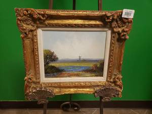 lot 17530 image: Scenic Art by Long in Wood Frame