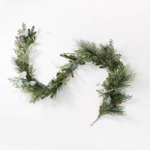 lot 15 image: 6 Long Needle Eucalyptus and White Berry Garland - Threshold designed with Studio McGee