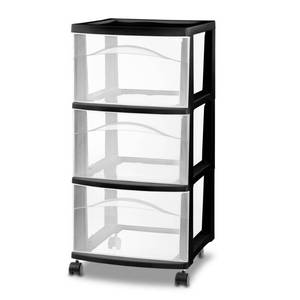 lot 25 image: 3 Drawer Medium Cart Black - Room Essentials