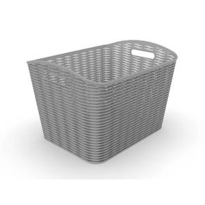 lot 43 image: 26L Curved Wave Design Storage Bin Gray - Room Essentials