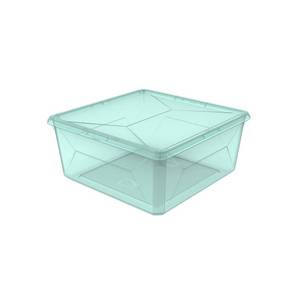 lot 48 image: 9.1qt Medium Modular Storage Bin Turquoise Tint - Room Essentials